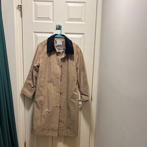 Old Navy Beige Trench Coat with Dark Collar